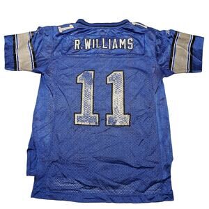 Vintage Detroit Lions Jersey Boys Youth Medium 10-12 Reebok Roy Williams #11